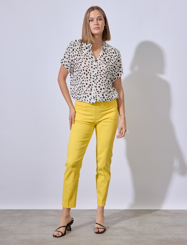 Pantalon Recto Modelador AMARILLO