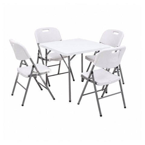 Juego de Mesa Cuadrada Plegable para 4 Personas MCB804SPB Juego de Mesa Cuadrada Plegable para 4 Personas MCB804SPB