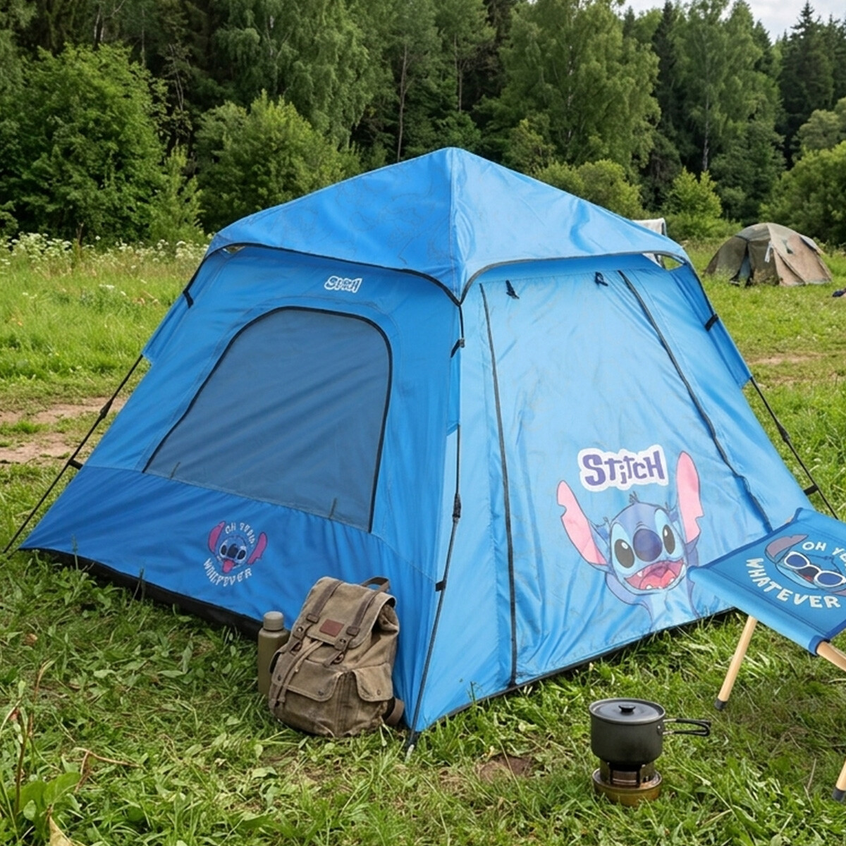 Carpa Infantil Estructural Stitch 128 x 128 x 110 cm 