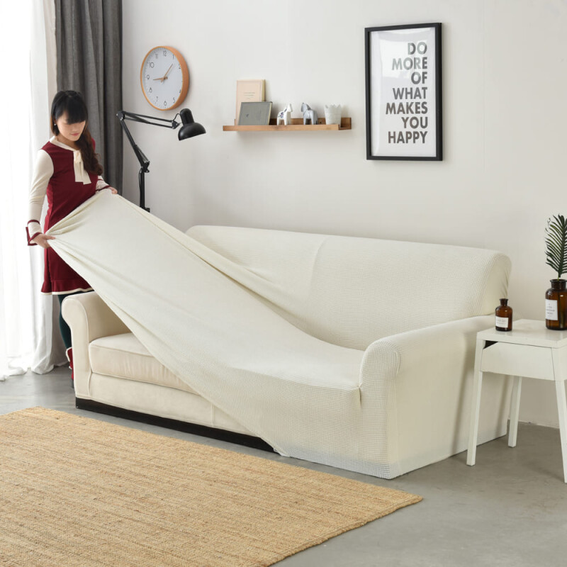 Funda Sillón 2 Cuerpo Lisa crema