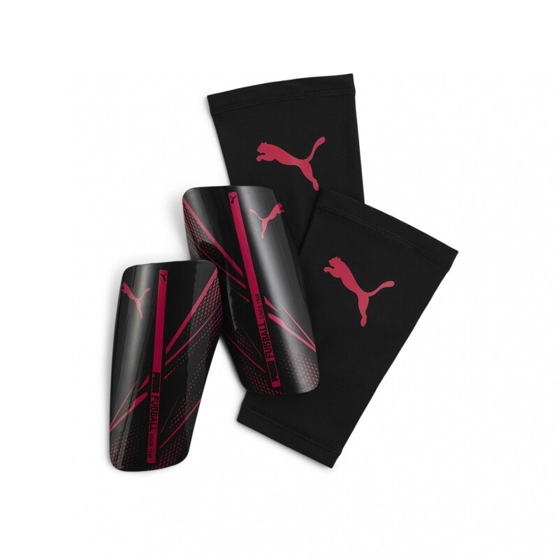 Canilleras Puma Attacanto - Black & Red Black & Red