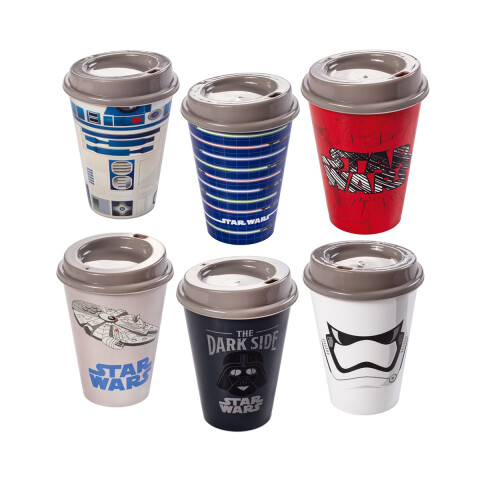 Vaso Plástico Para Bebidas Calientes Star Wars 270 ml Diseños Surtidos U