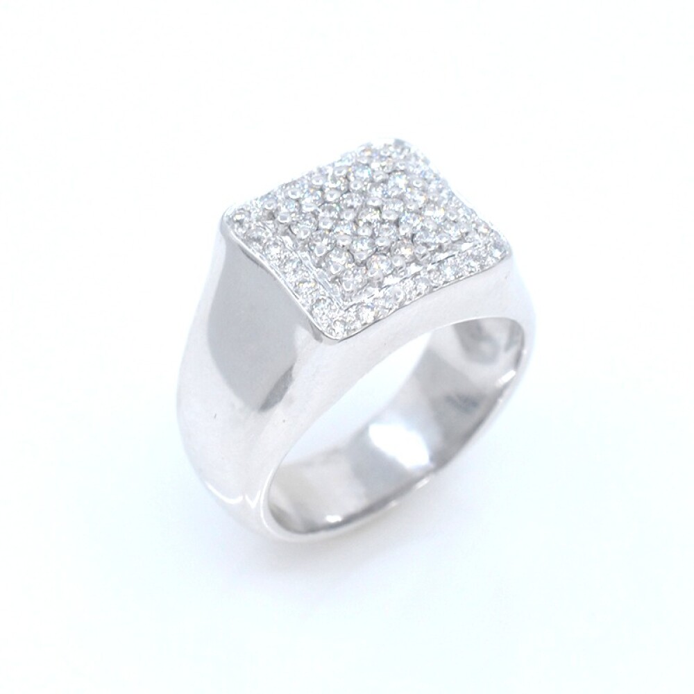 Anillo en oro 18k blanco con brillantes Anillo en oro 18k blanco con brillantes