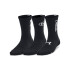 UA Essential Nv Mid Crew 3pk-WHT BLK-001