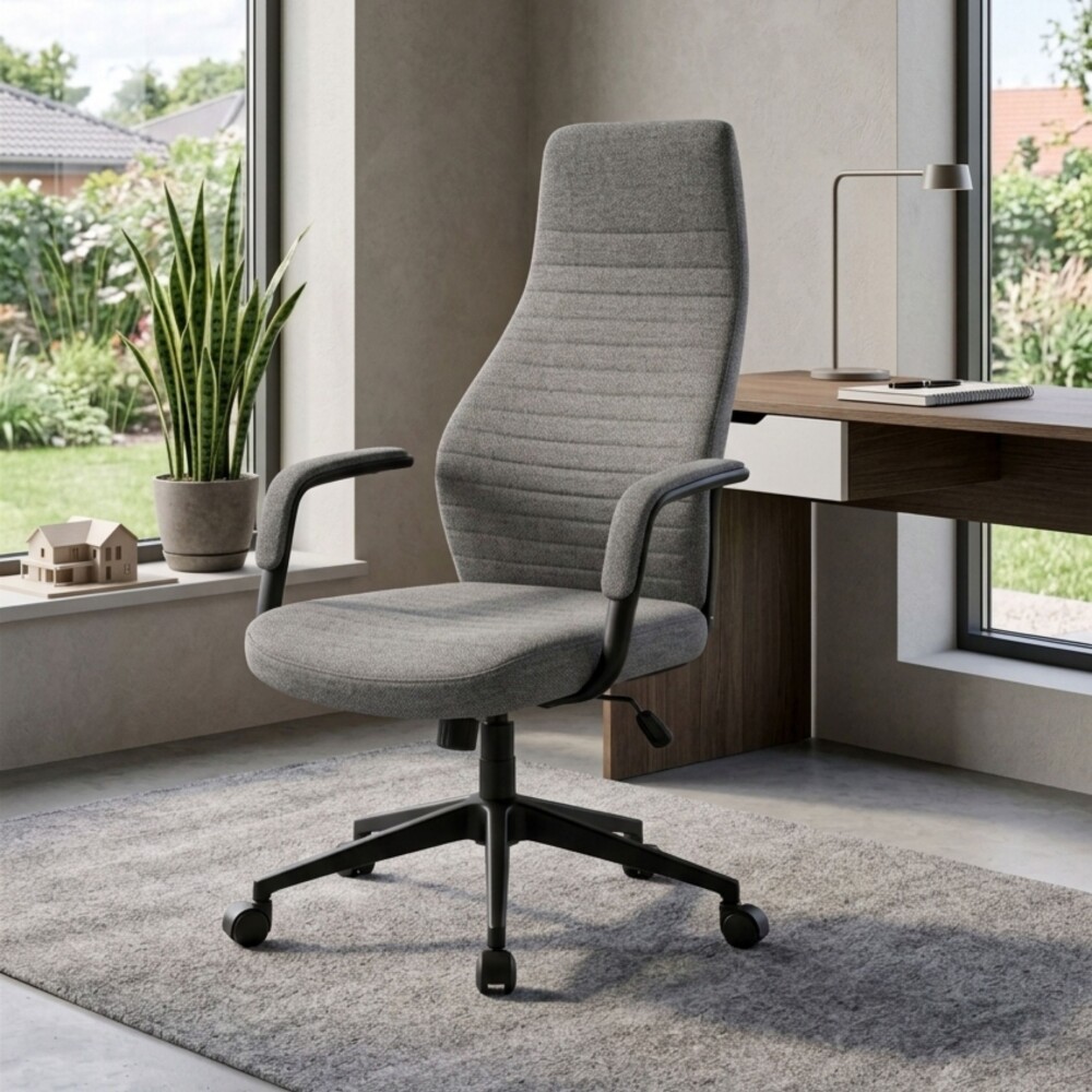 Silla de oficina Negra 2 Posiciones - Podium Gris Oscuro