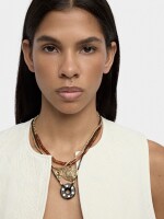 Set De Collares Efecto Carey marron