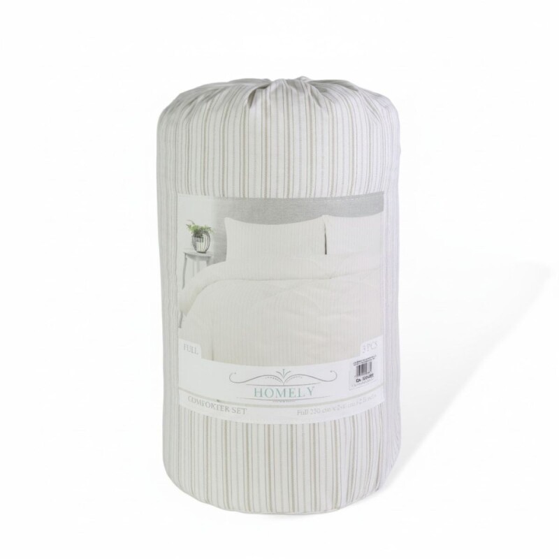 JGO EDREDON ESTAMP BEIGE FULL 250X240CM 3PZAS Unica