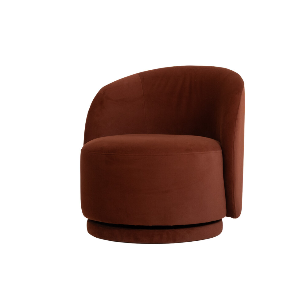 BUTACA GIRATORIA 1 CUERPO TELA ROJO UMI BORDEAUX