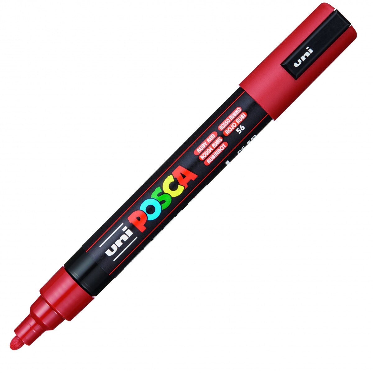 MARCADOR UNI POSCA 2.5 MM ROJO RUBI 