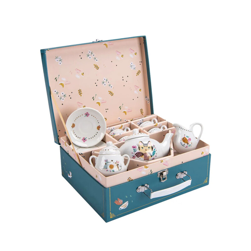 Juego de té de cerámica Los parisinos Moulin Roty Juego de té de cerámica Los parisinos Moulin Roty