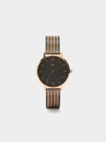 Reloj De Punto Metálico Bicolor bicolor