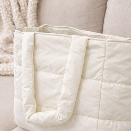 Bolso Tote Bag Puffer Blanco