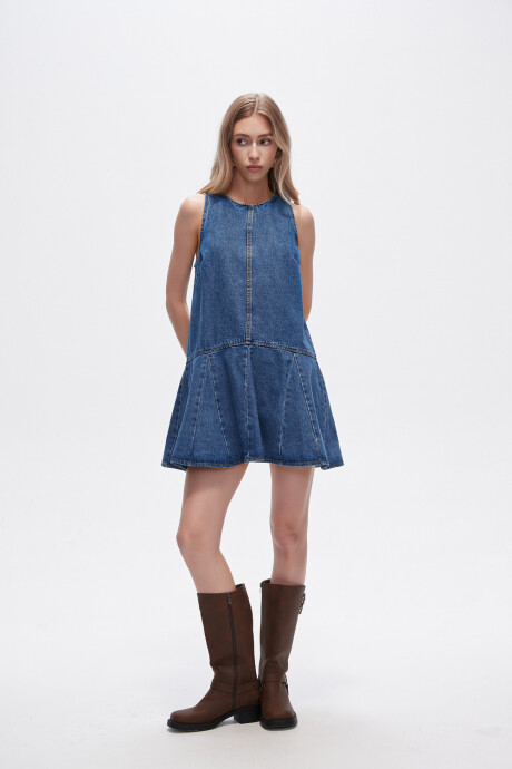 Vestido Suama Azul Medio