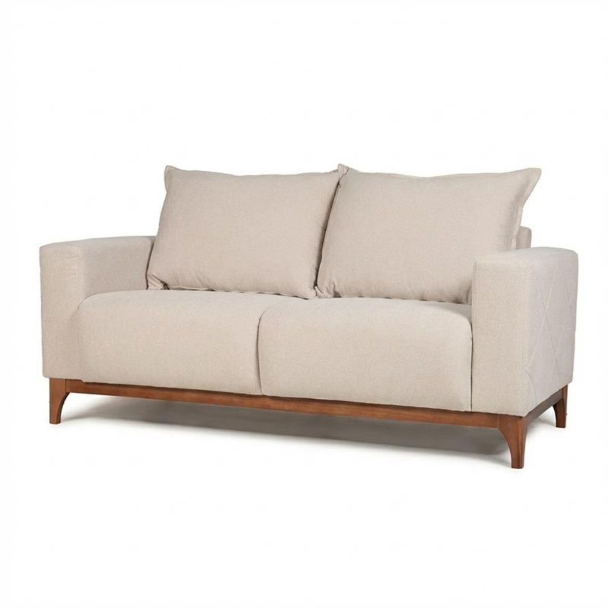 Sofá Oregon - Tela Microfibra - 2 cuerpos - FX4-10 (Beige) 