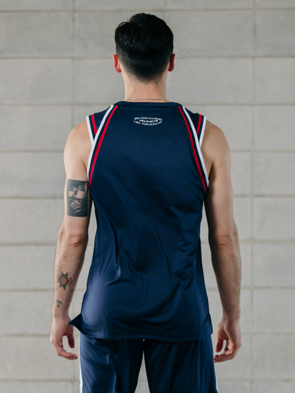 CAMISETA BASKET COPA BCLA 2025 Nacional Hombre Skuba, Azul Marino, Blanco