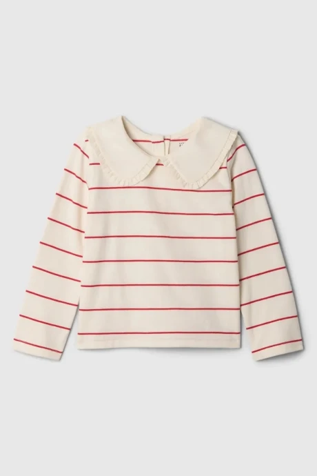 Remera Con Cuellito Toddler Niña Pure Red Stripe