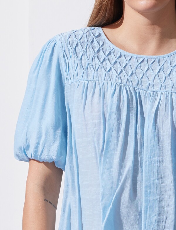 Blusa Frunces CELESTE