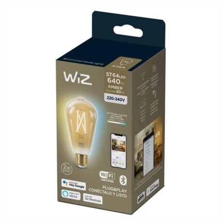 Lámpara De Filamento Inteligente WIZ Edison ST64 E27 LED 6,9W WiFi BT Lámpara De Filamento Inteligente WIZ Edison ST64 E27 LED 6,9W WiFi BT