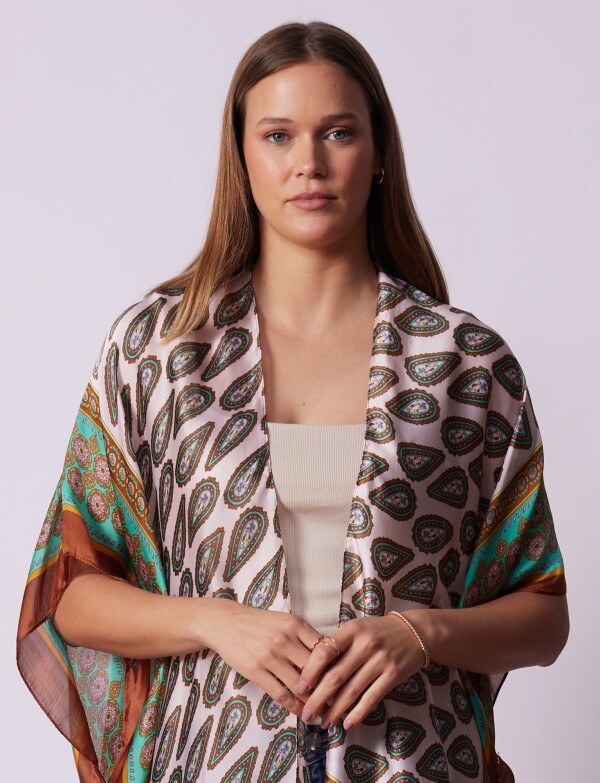 Kimono Arabescos MARRON/MULTI