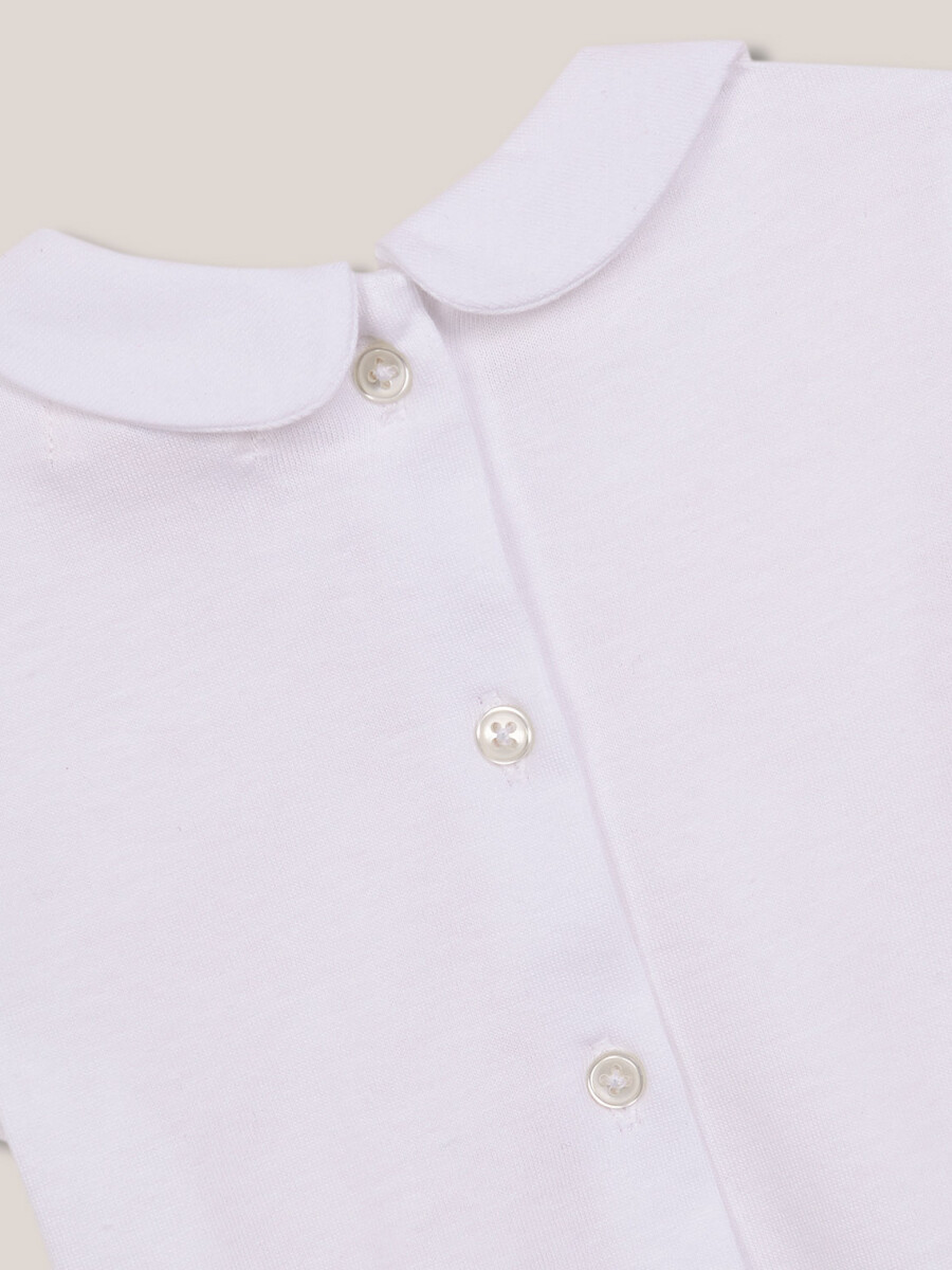 Camiseta Con Cuello Bebe Blanco