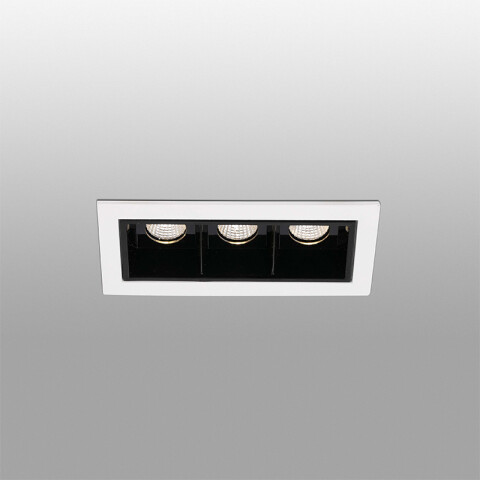 Downlight rectangular 3 LED 6W 630Lm luz cálida FA2154