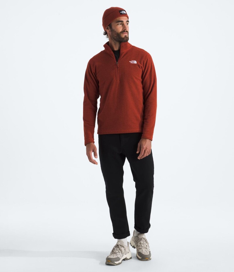 Buzo Polar Textured cierre de 1/4 hombre Iron Clay Heather