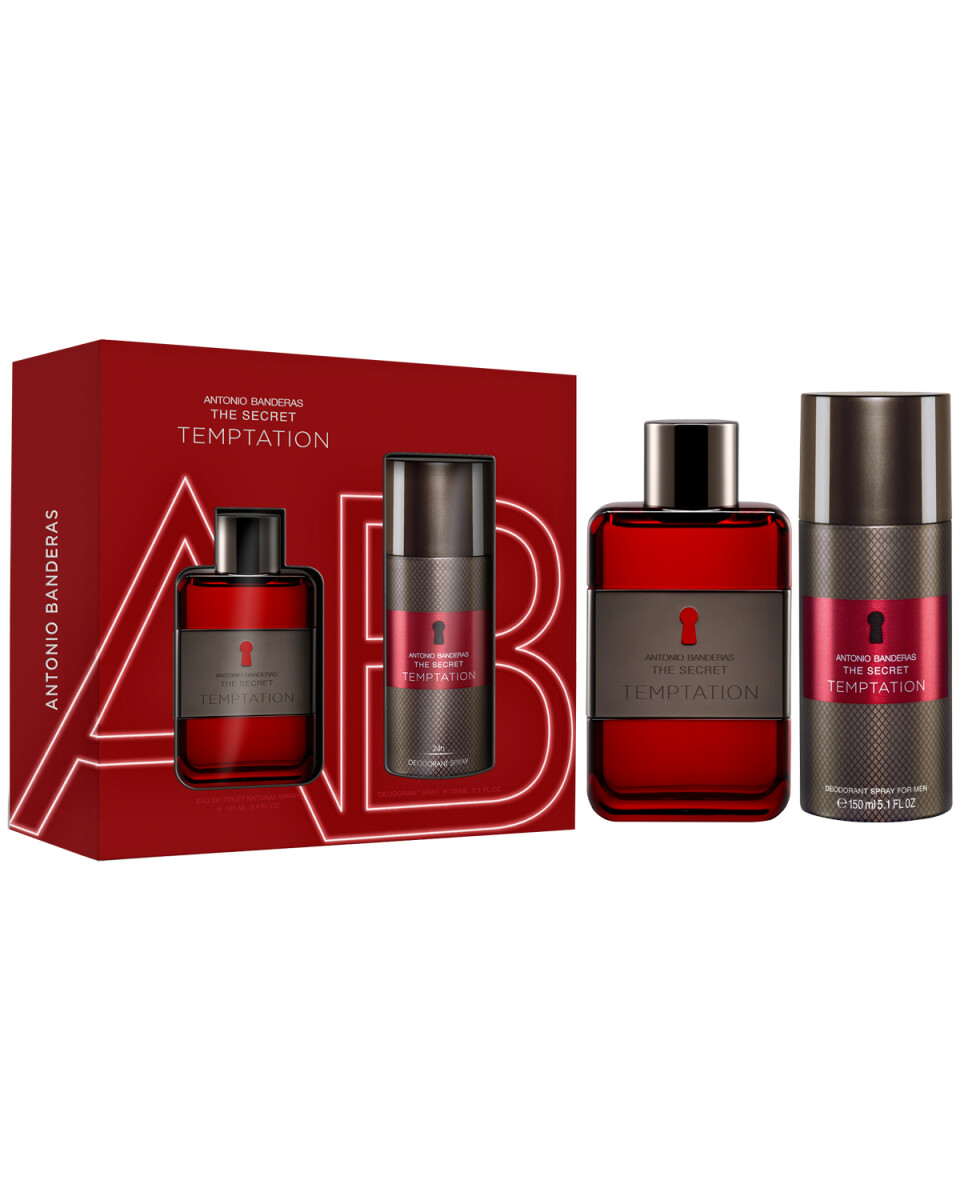 Set perfume Antonio Banderas The Secret Temptation 100ml + desodorante 150ml Original 