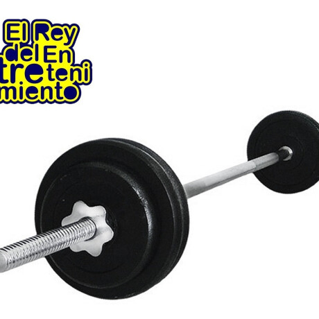 Set 2 Mancuernas + Barra 1.5m + 20 Kg Hierro Compacto 4 Discos 5Kg