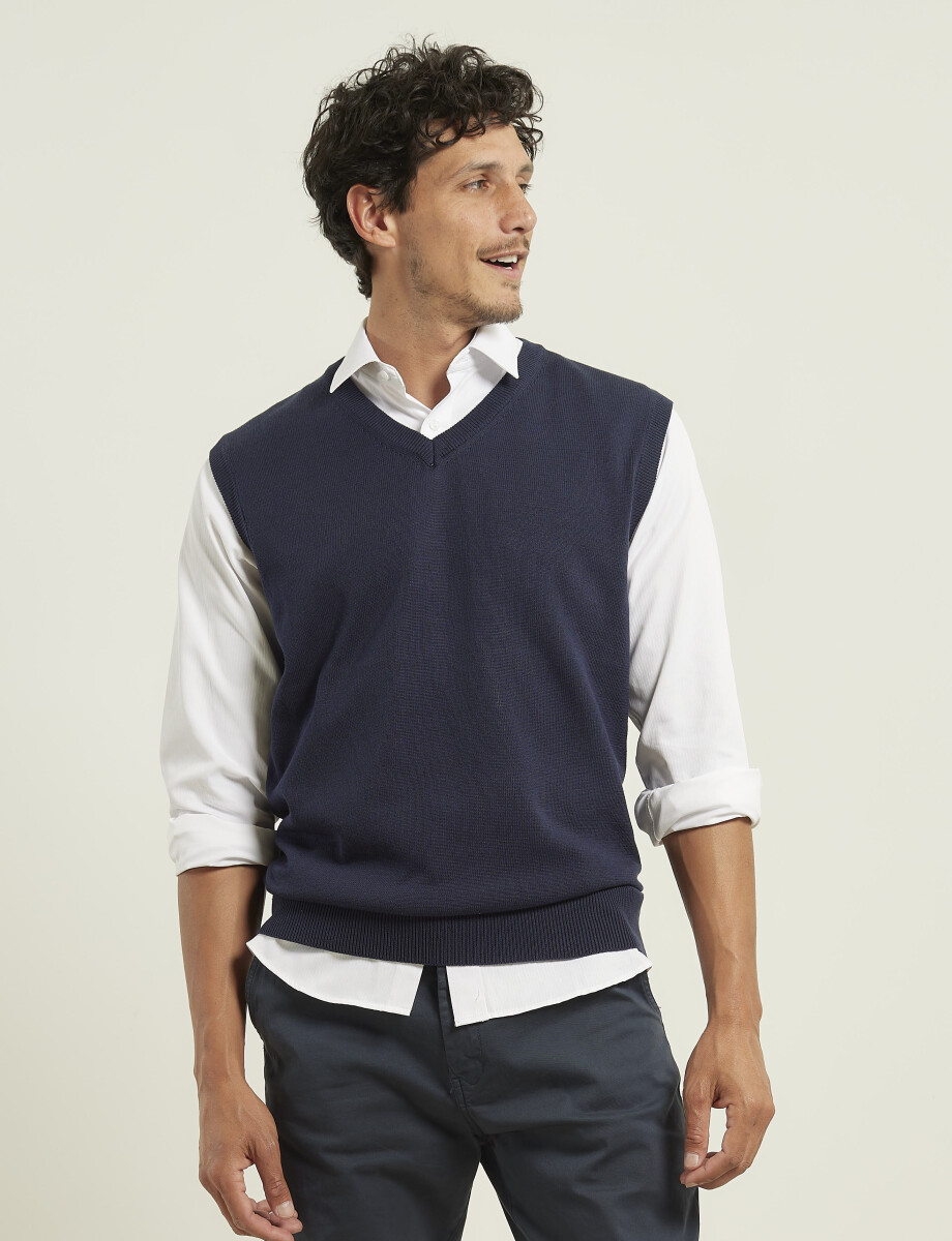 470885 CHALECO HARRINGTON LABEL Azul Oscuro