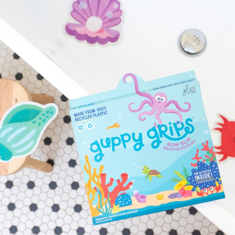 8 calcomanías Glo Pals galaxia antideslizantes para bañera GUPPY