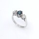 Anillo platino brillantes y zafiro Anillo platino brillantes y zafiro
