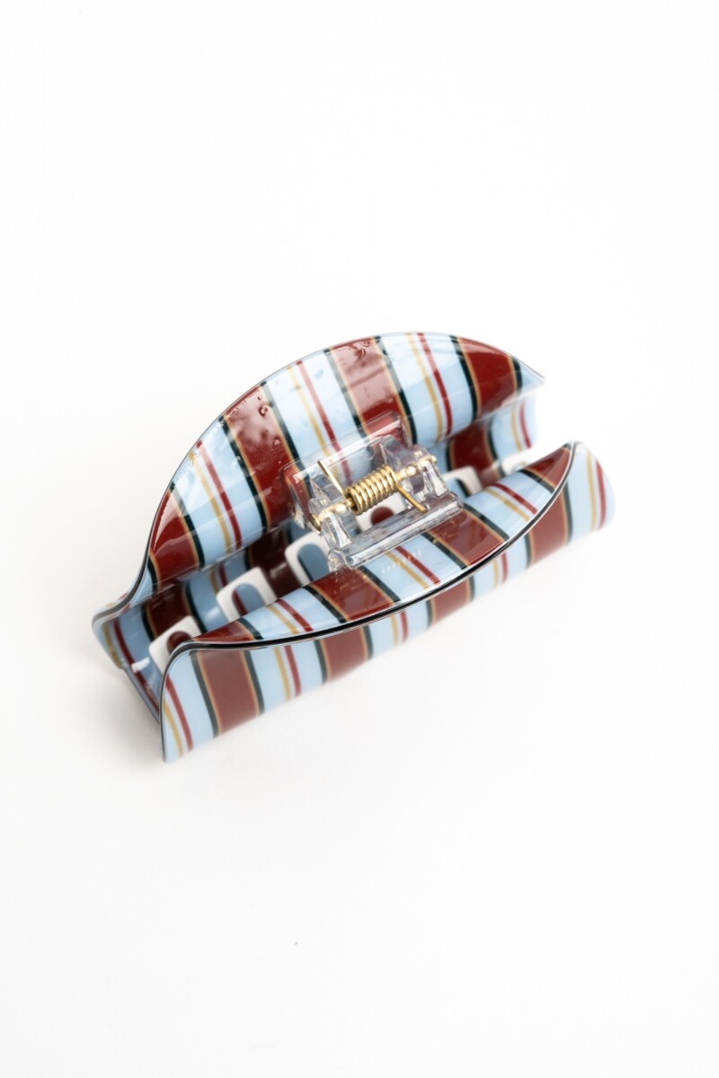 Broche Rayado Celeste