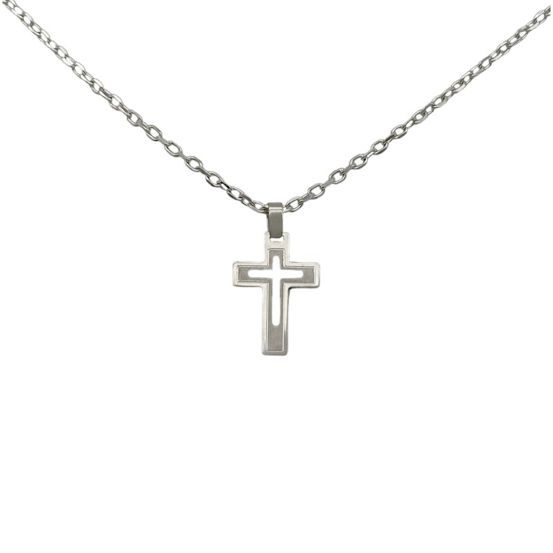 Dije Cruz calada-Plata 925 esterlina-Sin piedra-CP3180 sinpiedra