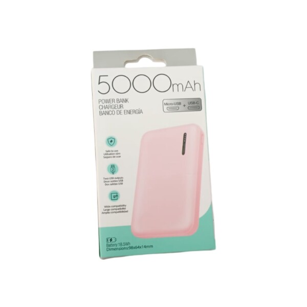 Power Bank 5000mAh rosa