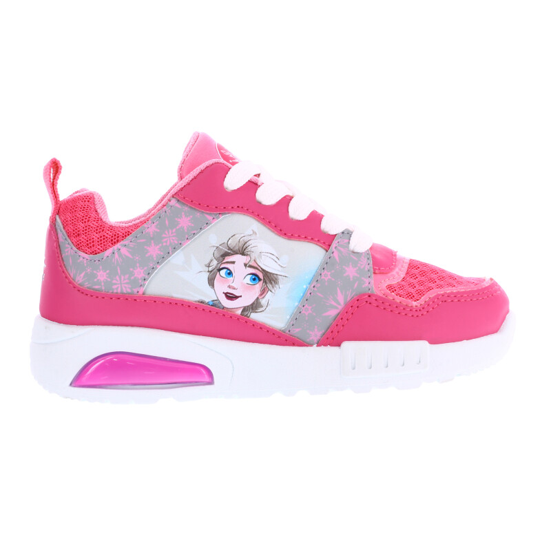 Championes Infantiles Disney Frozen c/Luces Rosado - Gris