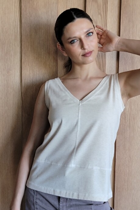 Musculosa Aloe Beige Melange