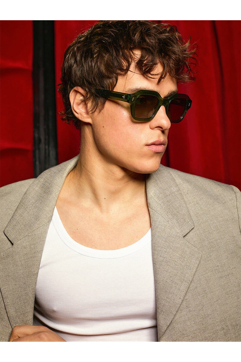 Lentes Tiwi Carole Acetate Crystal Green With Green Lenses