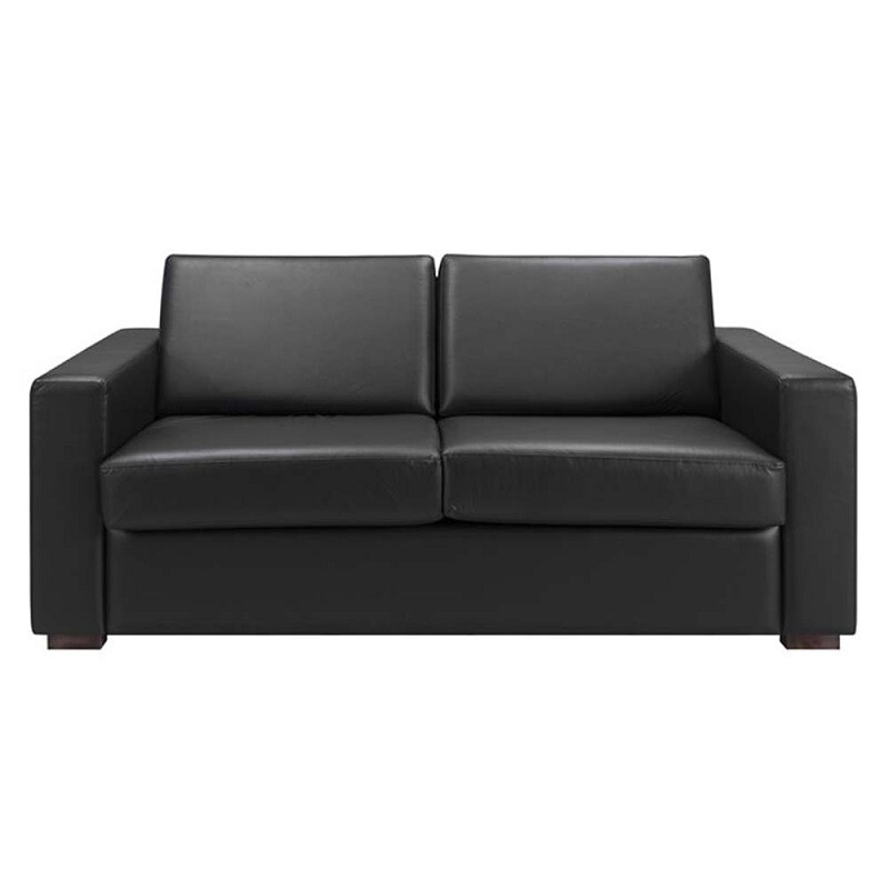 SOFA CAMA 2 PLAZAS - TAPIZADO EN SINTETICO NEGRO SOFA CAMA 2 PLAZAS - TAPIZADO EN SINTETICO NEGRO