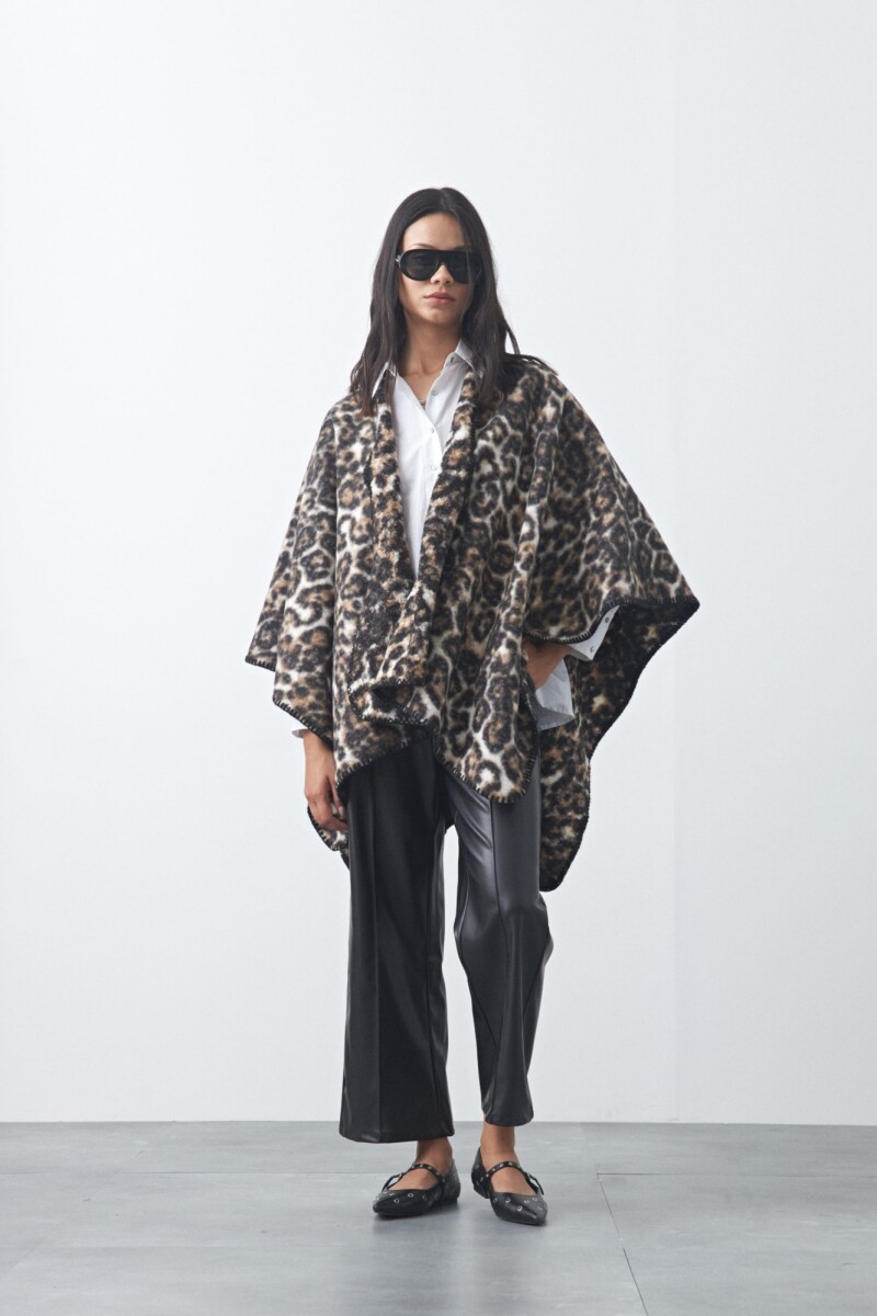 PONCHO DOLMADES Animal Print