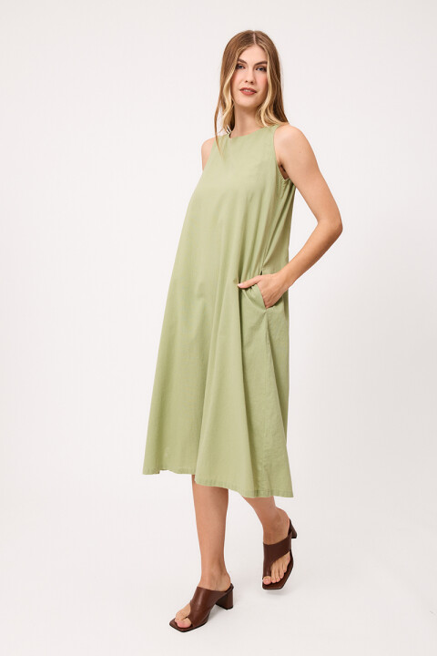 VESTIDO LARGO CRETTA POLANCO Verde