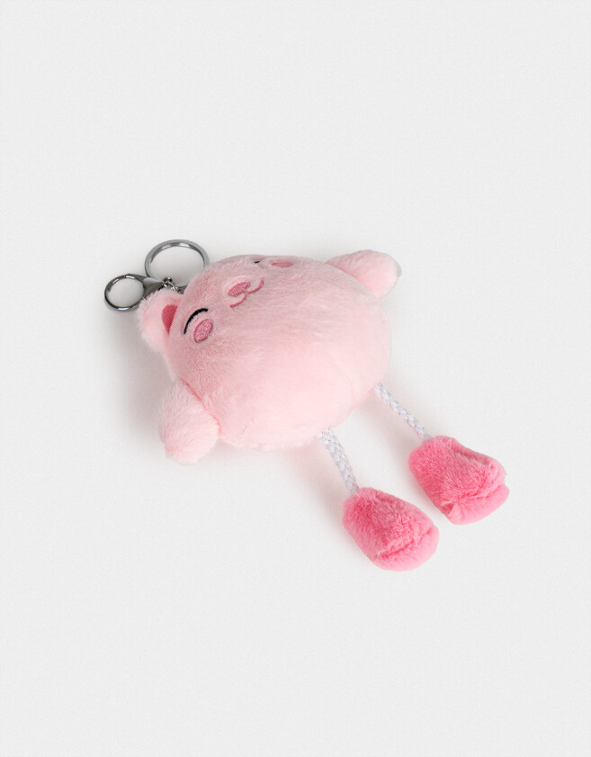 Llavero Peluche Llavero Y Charm De Peluche De Oso - Blanco Crema