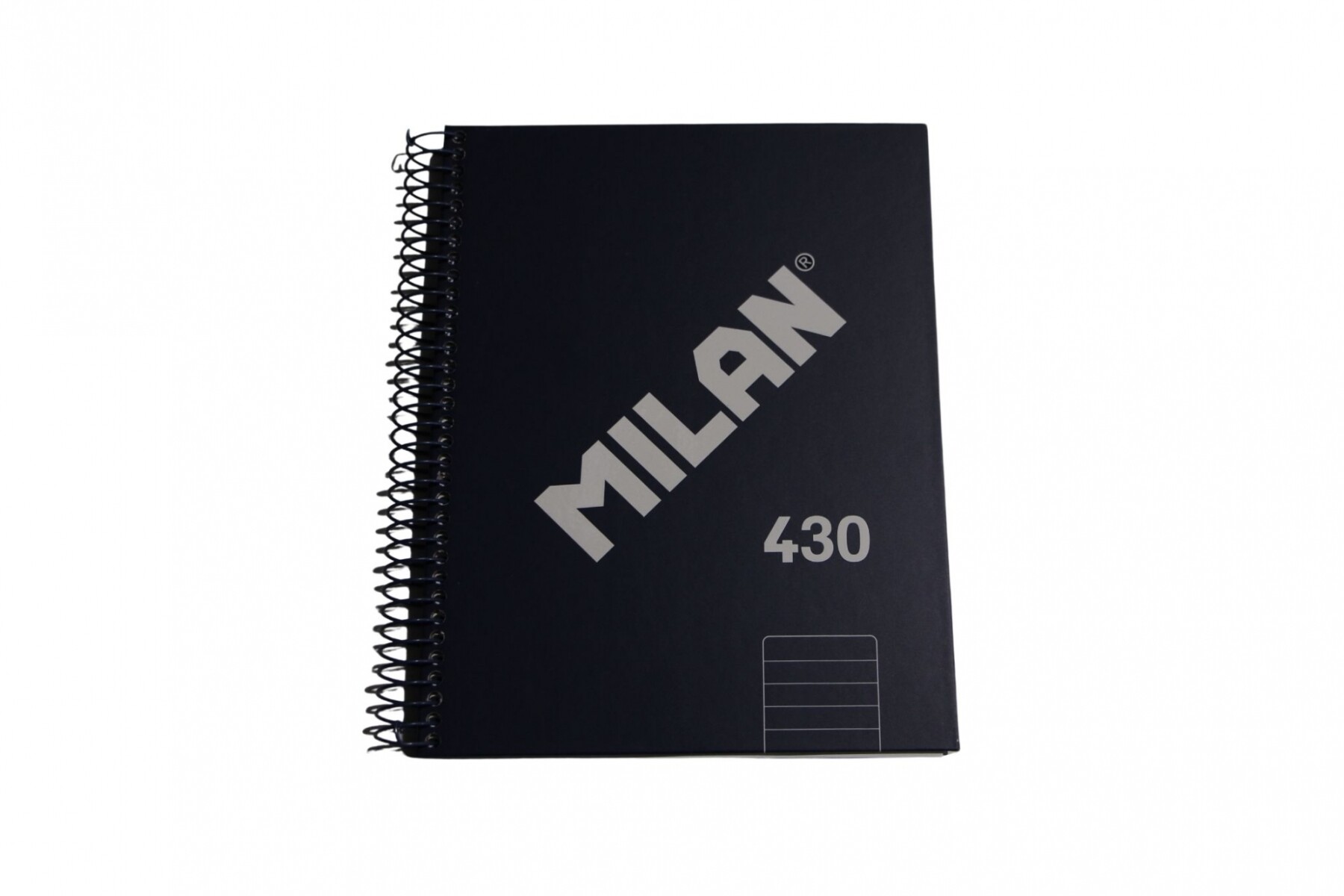 CUADERNO MILAN CON ESPIRAL TAMAÑO A5 RAYADO DE 80 HOJAS COLOR AZUL 