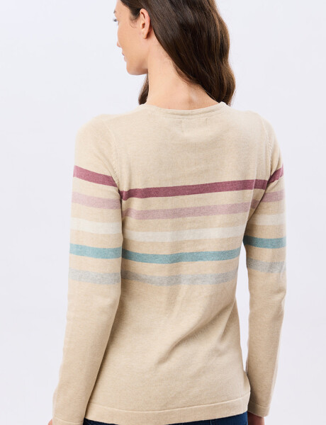 BUZO TEJIDO RAYADO Beige