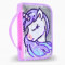 Cartuchera Footy Unicornio Relieve F19044 Rosa - Verde Agua