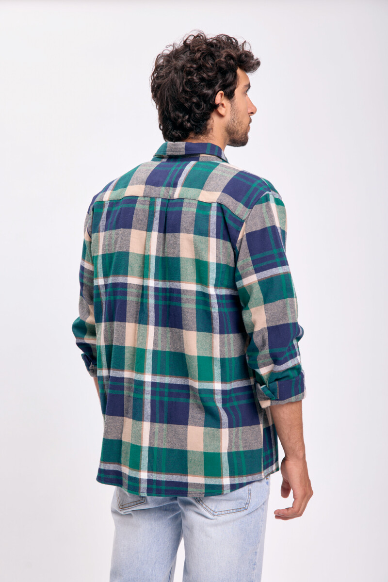 Camisa cuadros Tostado