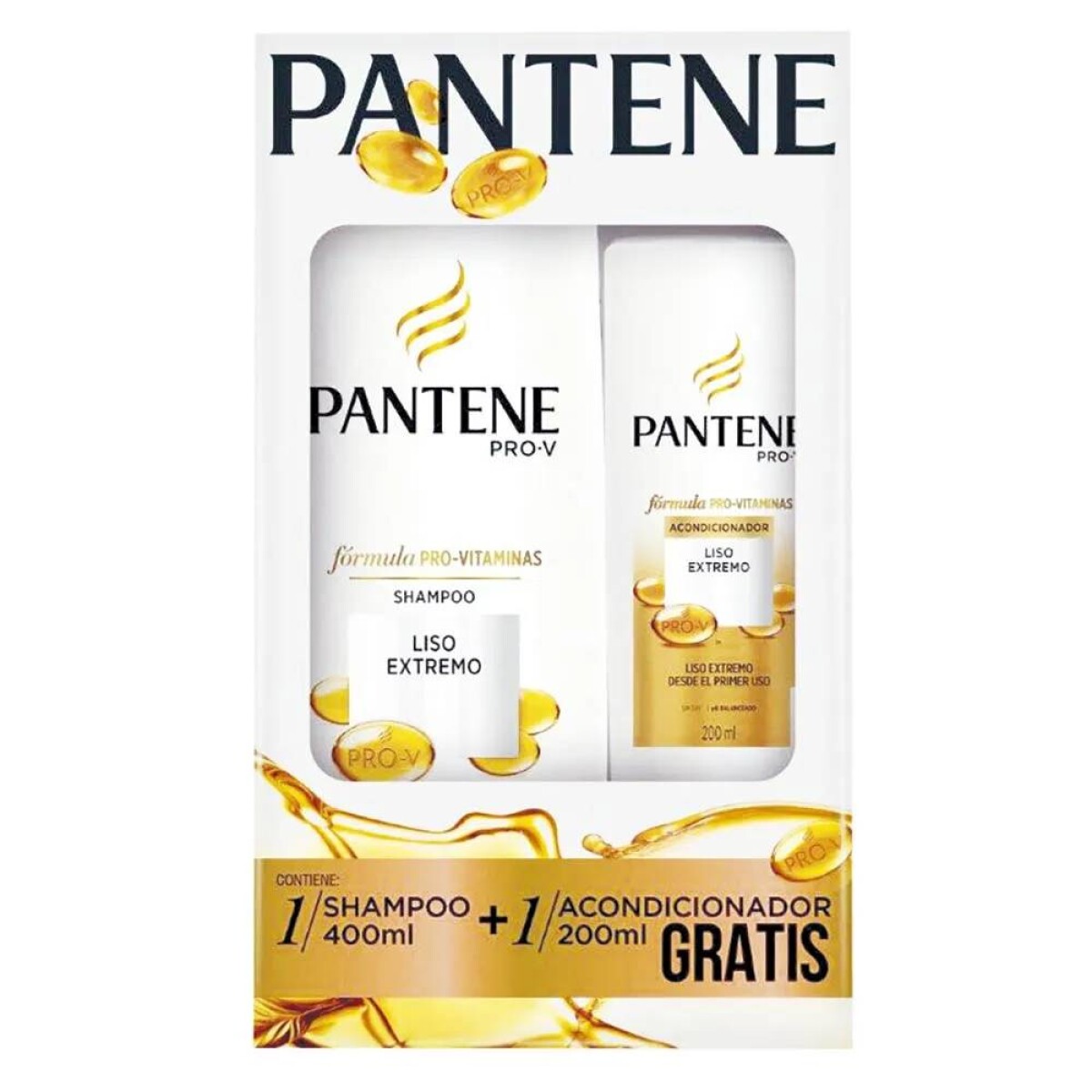 Pack Pantene Liso Extremo Shampoo 400ml + Acondicionador 200ml 