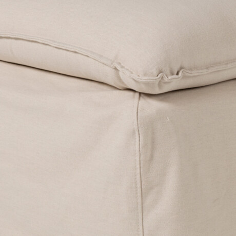 Puff Snow - Tela Rústica TD5260-1635 (Beige)