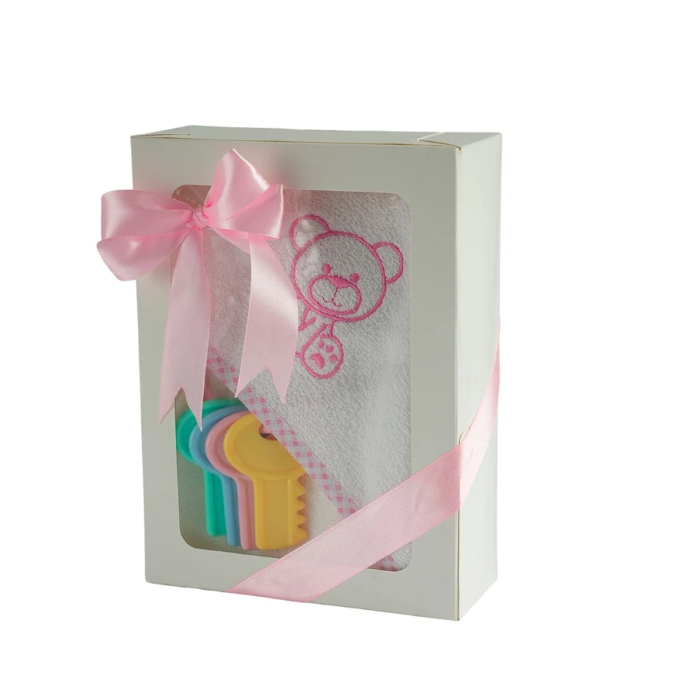 Set de Toalla mas Sonajero para Nena