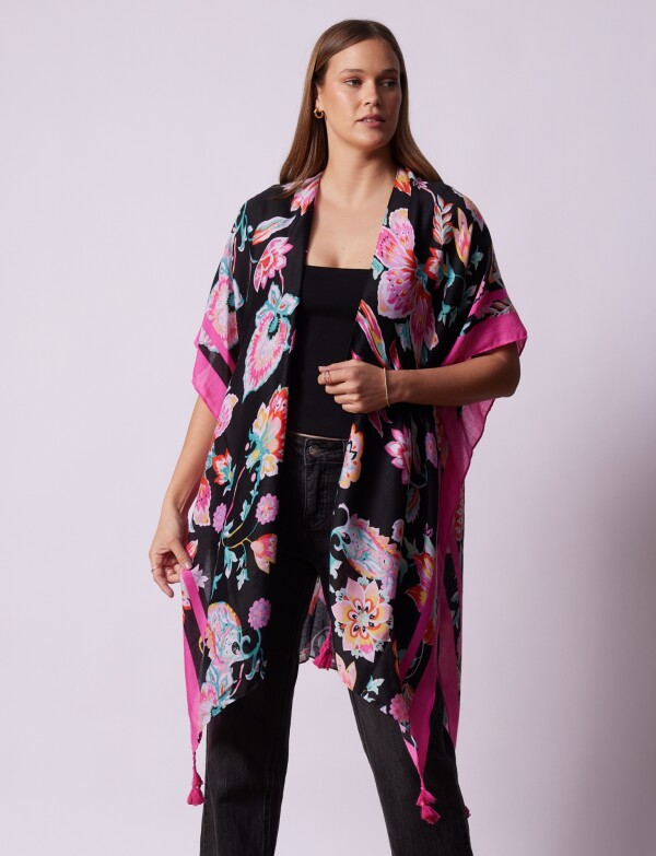 Kimono Print NEGRO/MULTI