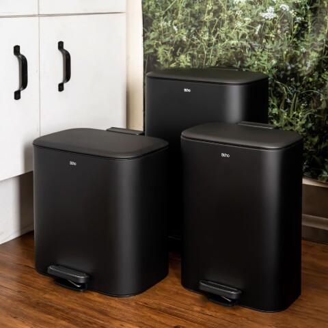 Tacho cesto de basura 30L rectangular ancho con tapa a pedal Tacho cesto de basura 30L rectangular ancho con tapa a pedal